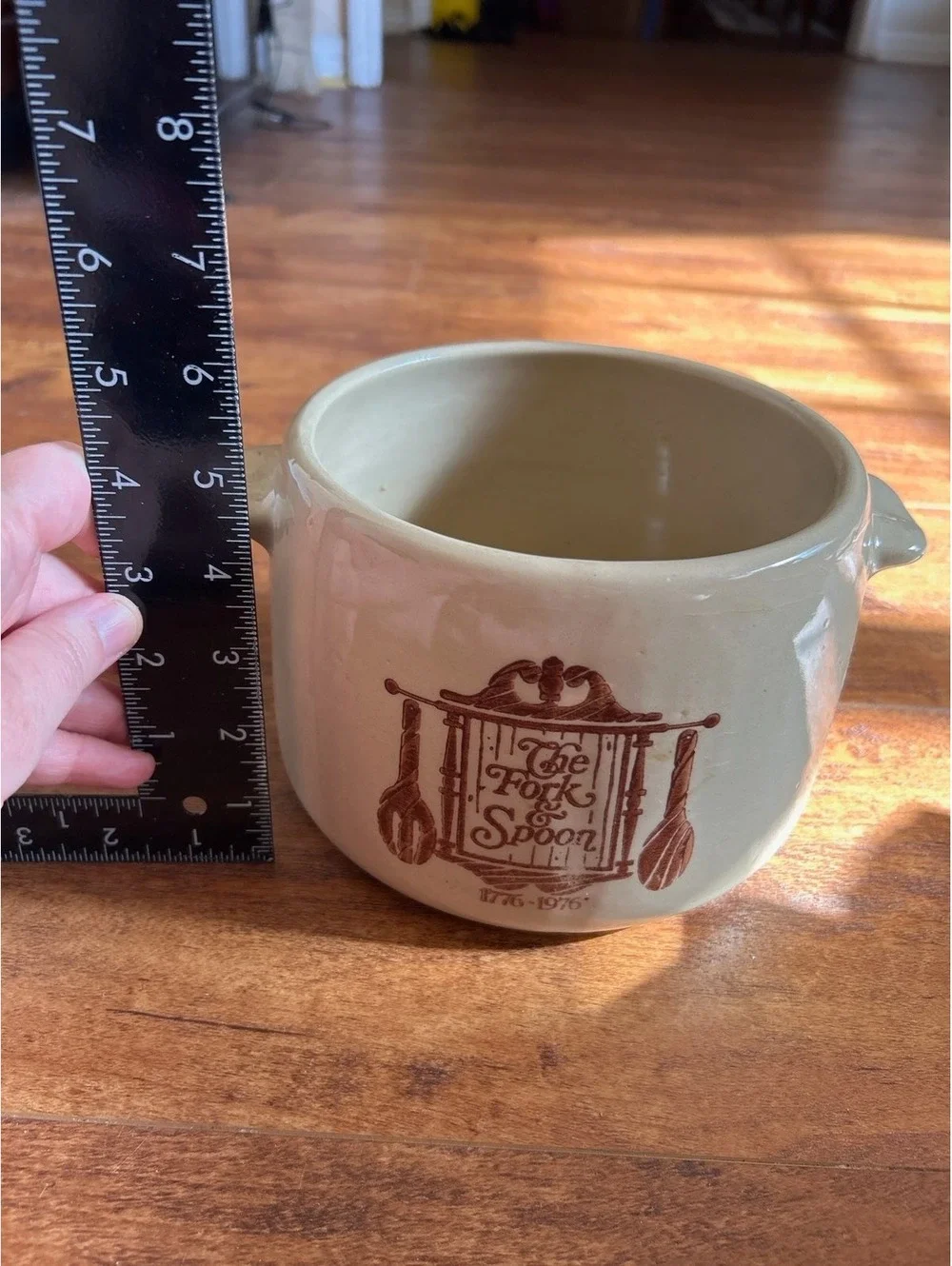 Westbend The Fork & Spoon Ceramic Pot 1776-1976 Vintage